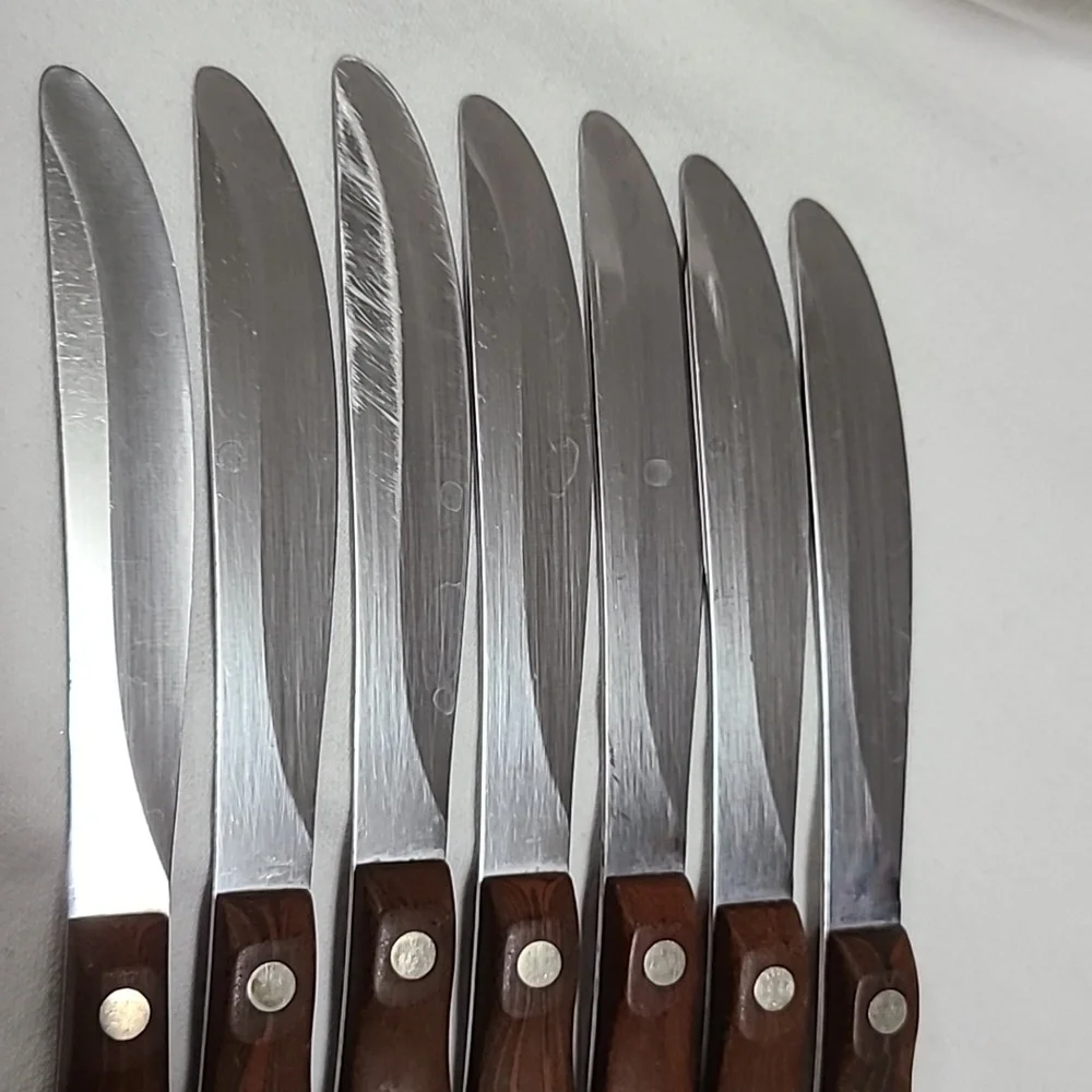 Cutco Vintage #59 Pat. No. 2147079, Set of 7 Smooth Blade Steak/table Knives - Picture 16 of 16